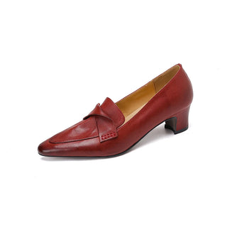 Elegant Woman Cowhide Handmade Shoes