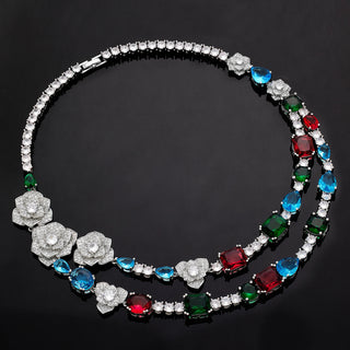 Luxury Sparkling Crystal Jewelry Set