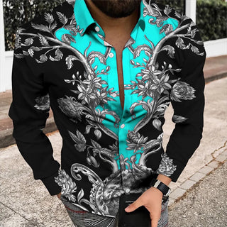 Men's Floral Pattern 3D Printed Shirt