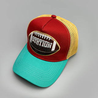 Color Block Letter Embroidery Baseball Hats New Unisex Sunshade Casual Breathable Hip Hop Fashion Mesh Versatile Trucker Caps
