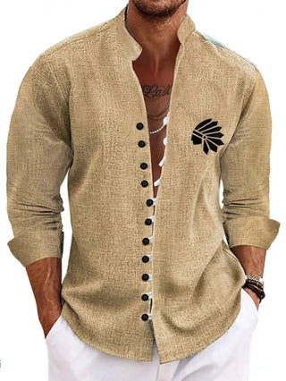 Men Vintage Ethnic Style Linen Shirt - Epictzar Intl.