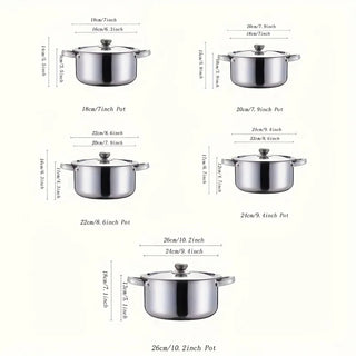 Luxury 10 Pcs Stainless Steel Cookware Set