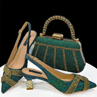 African Wedding Party Shoes & Bag Set