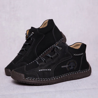 Fashion Men Ankle Boots Handmade Mens Boots Lightweight Mens Designer Boots Outdoor Sneakers Leather Work Boots Plus Size 38-48