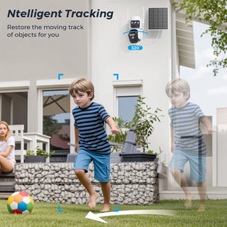Wireless Solar Dual Lens Surveillance Camera