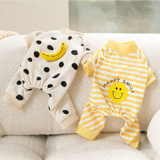 Striped Print Pet Dog Jumpsuits