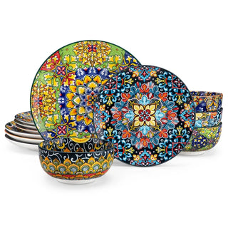 Vibrant Colors Bohemia Ceramic Dinnerware Set
