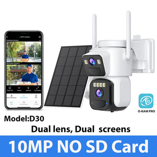 Wireless Solar Dual Lens Surveillance Camera