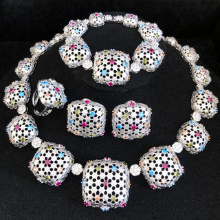 Trendy Square Nigeria Jewelry Sets