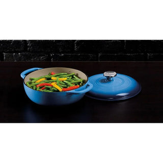 Cast Iron Enameled Dutch Oven 3 Quart Kitchen Multitasker Oven Safe Induction Safe Heat Retention Versatile Cooking Braise Bake