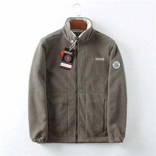 Winter Jacket Pocket Solid Color Casual Polar Fleece Men's Jacket Cold-Proof Thickened Male Warm Clothes Outwear Clothing Fleece