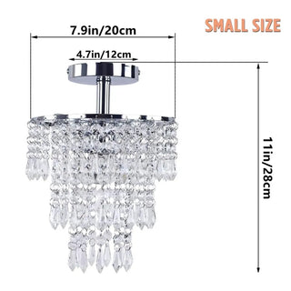 Mini Crystal Raindrop Pendant Light