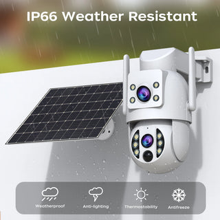 Dual Lens Solar Security Camera