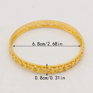 Adixyn 1pcs Love Engrave Figures Women's Closed End Bracelet Bangle Middle East Arab Partu Gifts