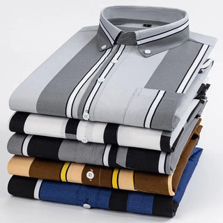 Business Men Anti-wrinkle Striped Shirt