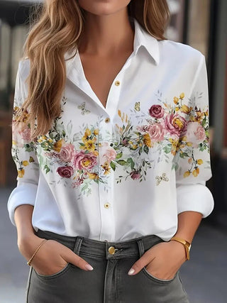 Comfortable Floral Long Sleeve Women's Shirt - Epictzar Intl.