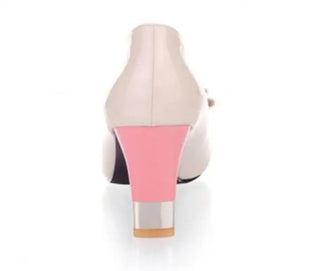 Women Pumps Thick High Heels Shoe
