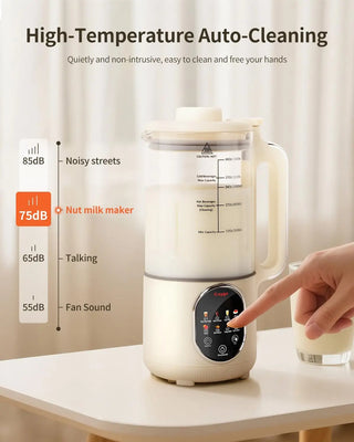 44oz Titanium Alloy Homemade Nut Milk Maker Machine Soy Milk Maker Homemade Almond, Oat, Juice, Coconut for Plant-Based Drinks w