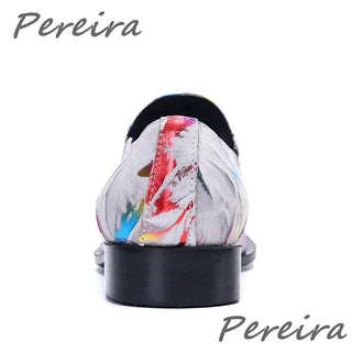 Pointed Toe Metal Decor Men Shoes