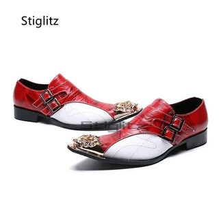 Genuine Leather Wedding Double Buckle Shoes