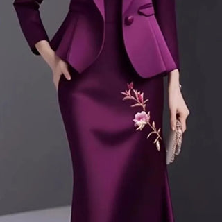 Luxury Floral Embroidery Formal Outfits