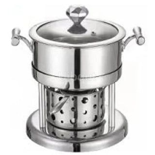 304 Stainless steel alcohol furnace Special pot for small hot pot Single One person Liquid solid pot cookware cooking pots set