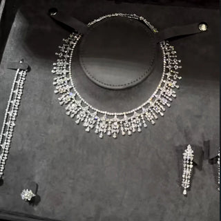 GODKI Trendy 4PCS Luxury Turquoise Statement Jewelry Sets For Women Wedding Cubic Zircon Indian African Dubai Bridal Necklace