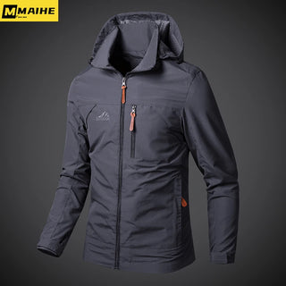 Mens Windbreaker Hooded Combat Jackets