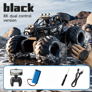 4DRC New Y10 Remote Control Car 2.4G Rc Boat Waterproof Amphibious Stunt Car 4WD All Terrain Truck Toys for Kids Birthday Gifts