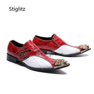 Genuine Leather Wedding Double Buckle Shoes