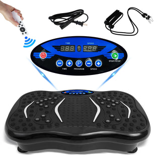 Vibration Plate Exercise Machine Fat-Burning Full Body Workout Power Vibration n Resistance Bands Fitness Equipmen Weight Loss