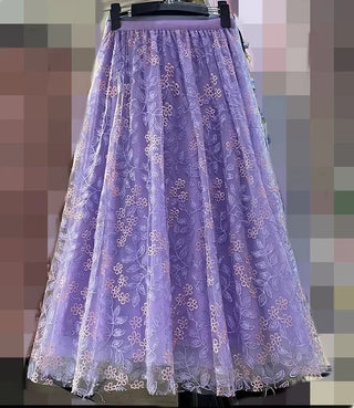 Vintage Embroidery Ethnic Style Party Skirt