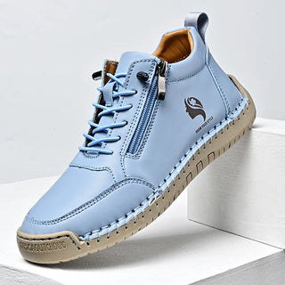 Luxury Brand Women Casual Shoes Genuine Leather Women Boots Zip Lightweight Walking Sneakers Handmade Breathable Loafers Size 43