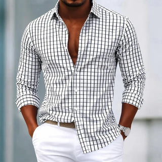 Breathable Classic Plaid Long Sleeve Shirt