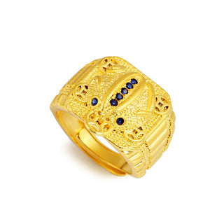 Generous Diamond Men 24K Gold AU999 Ring