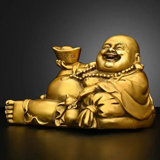 Copper Buddha Ornaments Laughing Sculptures