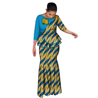 Traditional Wedding Party 2Pcs Maxi Skirt Set
