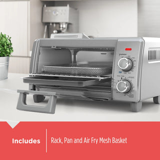 Air Fryer 4 Slice Oven, Holds 9" Pizza, 0.35 Cubic Foot