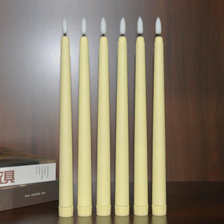 6 PCS / LOT Candle Plastic Flameless Battery Operated White LED Fake Candles For Romantic party Home Decor