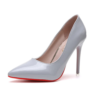French Patent Leather High-heeled Shoes