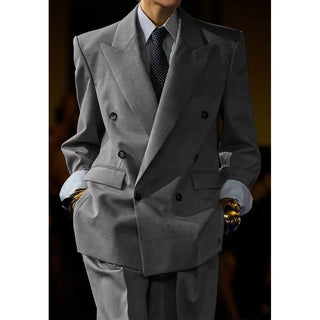 Breathable 2Pcs Double Breasted Formal Outfit