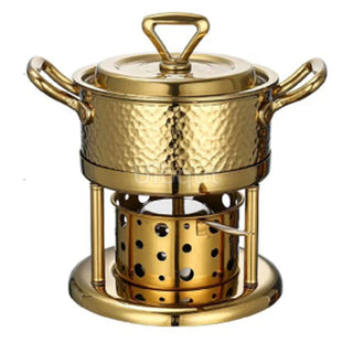 304 Stainless steel alcohol furnace Special pot for small hot pot Single One person Liquid solid pot cookware cooking pots set