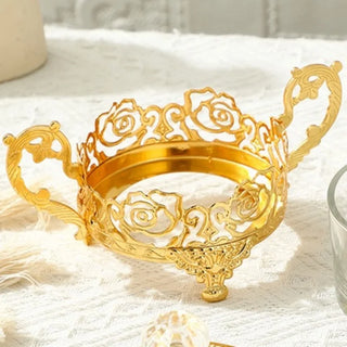 Golden Iron European Style Spice Jar,Home Kitchen Supplies Glass Sugar Bowl,Storage Sealed Jar Cream Organizer,Kitchen Tools