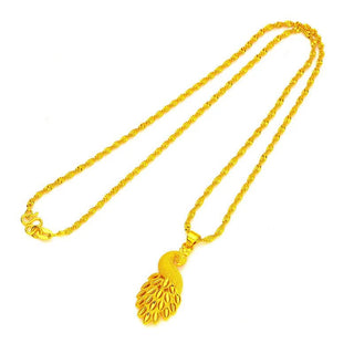 Peacock Gradient Gold Pendant Necklace - Epictzar Intl.