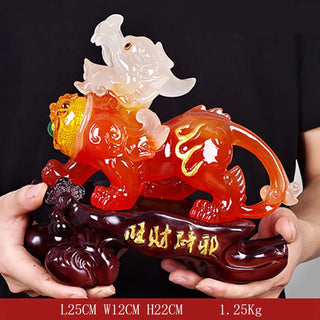 Lucky Pixiu Pi Yao Ornaments, Living Room Decor, Feng Shui Home Decoration, Craft Statues Sculptures, Craft Figurines Gift