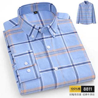 Solid Color 100% Pure Cotton Men Oxford Shirt - Epictzar Intl.