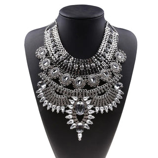 Vintage Crystal Choker Party Necklace