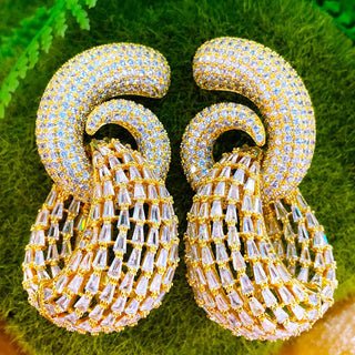 Luxury Fashion Hollow Big Pendant Earring