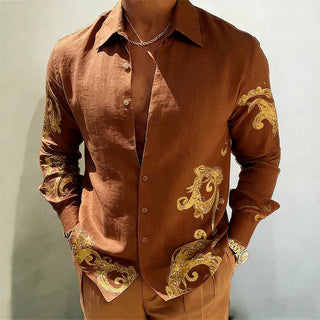 Men's Long Sleeve Designer 3D Printed Shirt - Epictzar Intl.