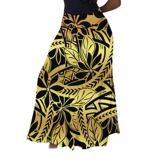 Floral Print Hawaiian High-Waisted Skirt